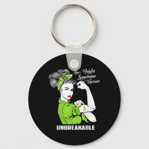 Non-hodgkin Lymphoma Warrior Unbreakable Awareness Key Ring