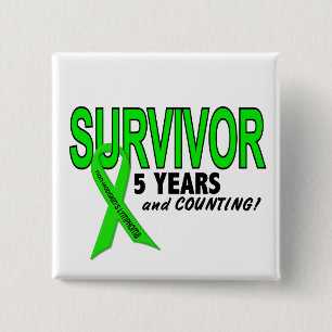 Non-Hodgkins Lymphoma 5 Year Survivor 15 Cm Square Badge
