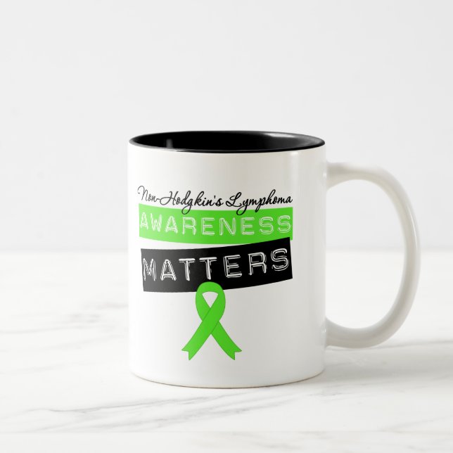 Non-Hodgkin's Lymphoma Awareness Matters Two-Tone Coffee Mug (Right)