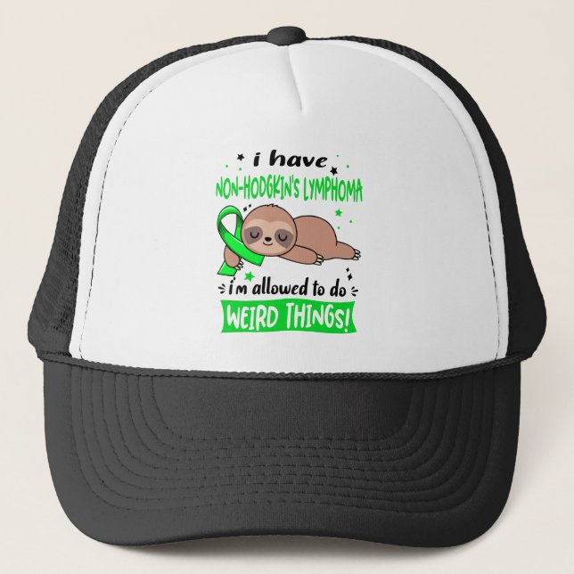 Non-Hodgkin's Lymphoma Awareness Month Ribbon Gift Trucker Hat (Front)