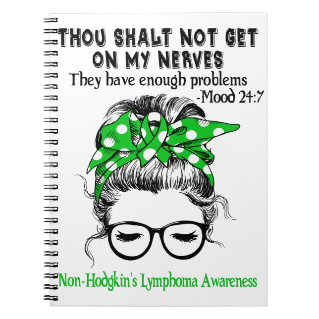 Non-Hodgkin's Lymphoma Awareness Ribbon Support Notebook (Front)