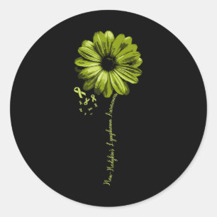 Non-hodgkins Lymphoma Awareness Warrior Pretty Gif Classic Round Sticker