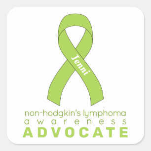 Non-Hodgkin's Lymphoma Cancer Advocate White Square Sticker