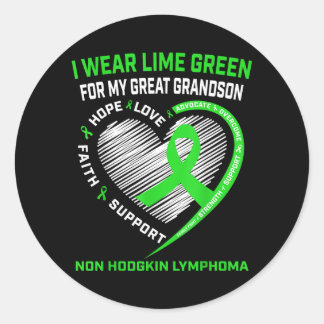 Non Hodgkins Lymphoma Cancer Awareness Shirt Great Classic Round Sticker