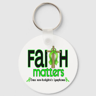 Non-Hodgkins Lymphoma Faith Matters Cross 1 Key Ring