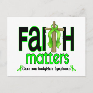 Non-Hodgkins Lymphoma Faith Matters Cross 1 Postcard