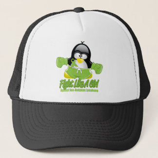 Non Hodgkin's Lymphoma Fighting Penguin Trucker Hat