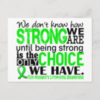 Non-Hodgkins Lymphoma How Strong We Are