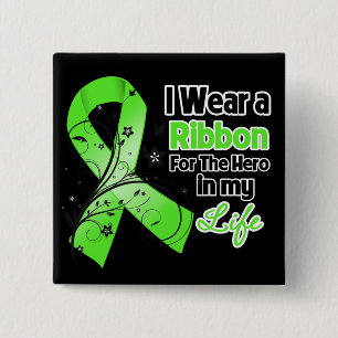 Non-Hodgkins Lymphoma Ribbon Hero in My Life 15 Cm Square Badge