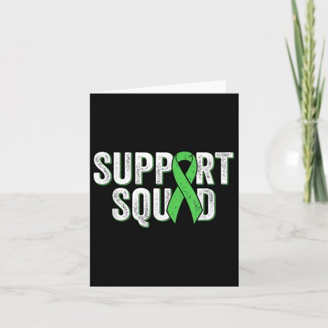 Non-hodgkins Lymphoma Support Squad - Lime Green A Card (Front)
