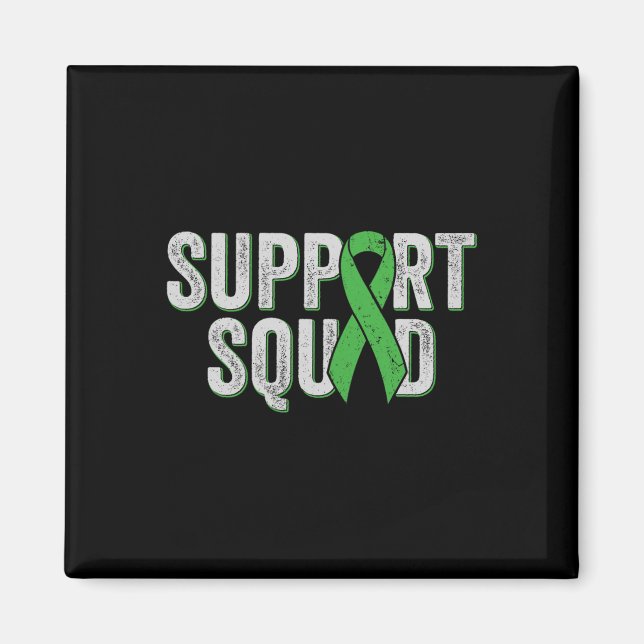 Non-hodgkins Lymphoma Support Squad - Lime Green A Magnet (Front)
