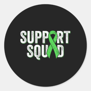 Non-Hodgkins Lymphoma Suprt Squad - Lime Green Classic Round Sticker