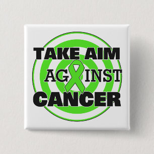 Non-Hodgkin's Lymphoma Take Aim Against Cancer 15 Cm Square Badge