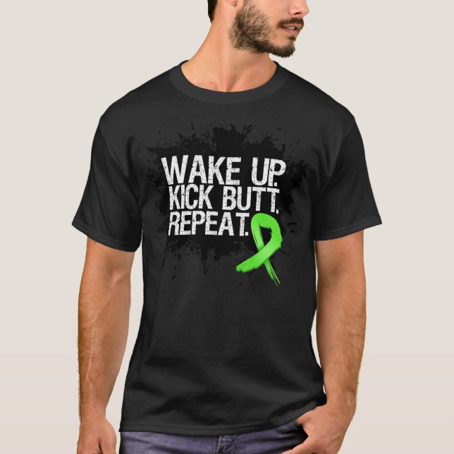 Non-Hodgkins Lymphoma Wake Up Kick Butt T-Shirt (Front)