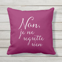 Non, Je Ne Regrette Rien French Purple