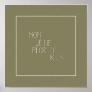 Non, Je Ne Regrette Rien-No Regrets - French Poster