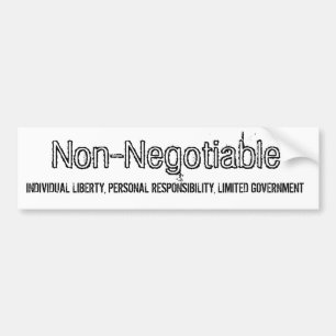 Non-Negotiable fundamentals of Liberty Bumper Sticker