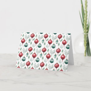 Non-Photo Festive Vintage Folded Christmas Card