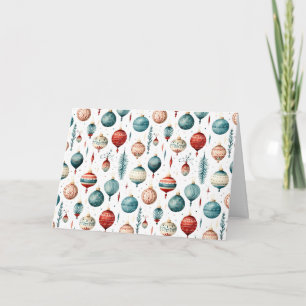 Non-Photo Festive Vintage Folded Christmas Card