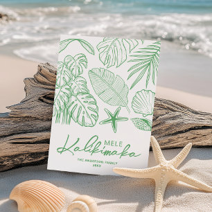 Non-Photo Mele Kalikimaka Tropical Christmas Holiday Card