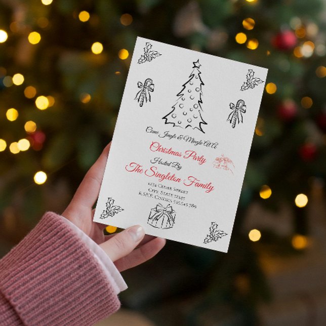 Non photo whimsical christmas invitation (Creator Uploaded)