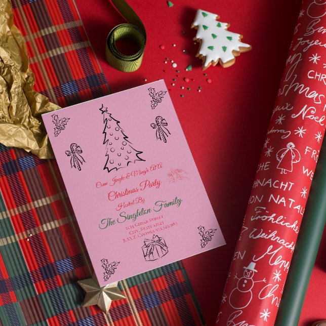 Non photo whimsical christmas invitation (Creator Uploaded)