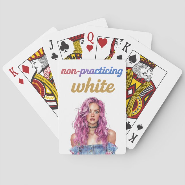 Non-practicing white playing cards (Back)