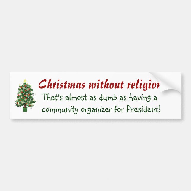 Non religious Christmas Bumper Sticker (Front)