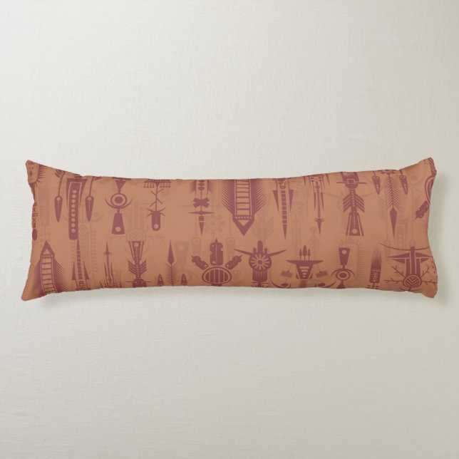 Non-Seamless Patterned Brushed Polyester  Body Cushion (Front)