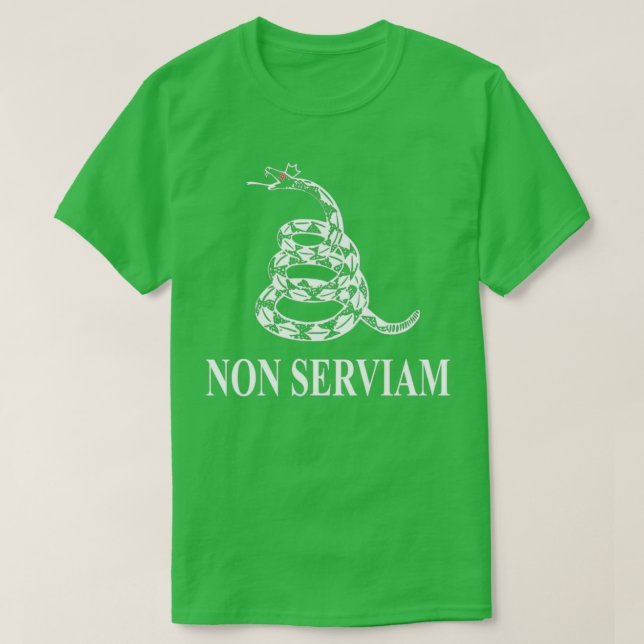 Non Serviam Snake  T-Shirt (Design Front)