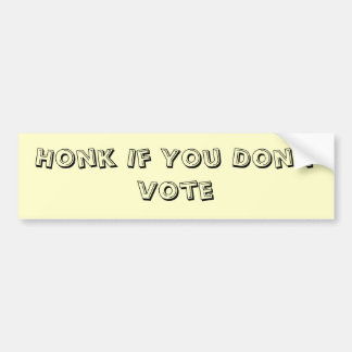 Non-Voter Bumper Sticker  (Noisy Version)