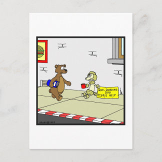 Non-Working Dog: Dog cartoon Postcard