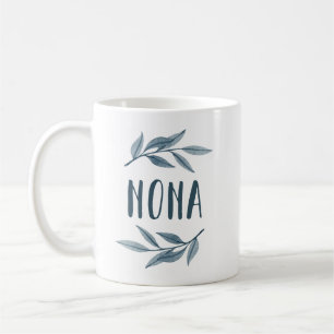 Nona Greek Godmother mug with leaves
