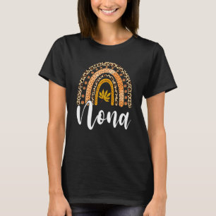 Nona  Leopard Rainbow Fall Thanksgiving T-Shirt