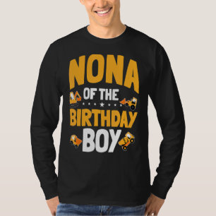 Nona Of The Birthday Boy Construction Worker Bday  T-Shirt