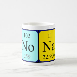 Nona periodic table name mug