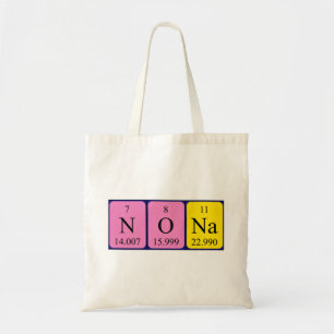 Nona periodic table name tote bag