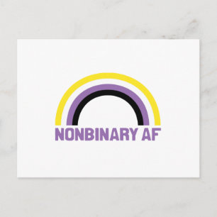 Nonbinary AF Postcard
