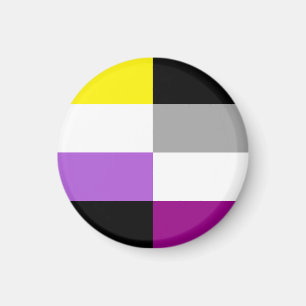 Nonbinary Asexual Dual Pride Flag Magnet