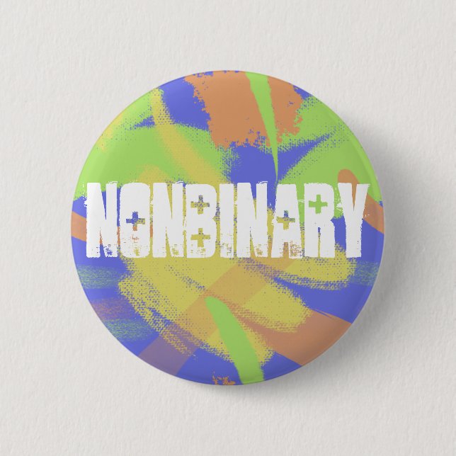 Nonbinary Customisable Identity Button (Front)