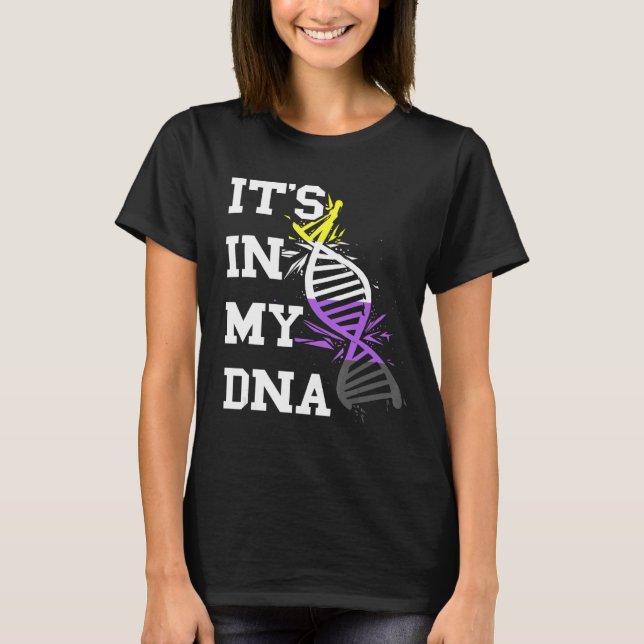 Nonbinary DNA Molecule LGBT Nonbinary Pride Nonbin T-Shirt (Front)