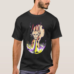 Nonbinary Dragon FIre LGBTQ Nonbinary Flag Nonbina T-Shirt