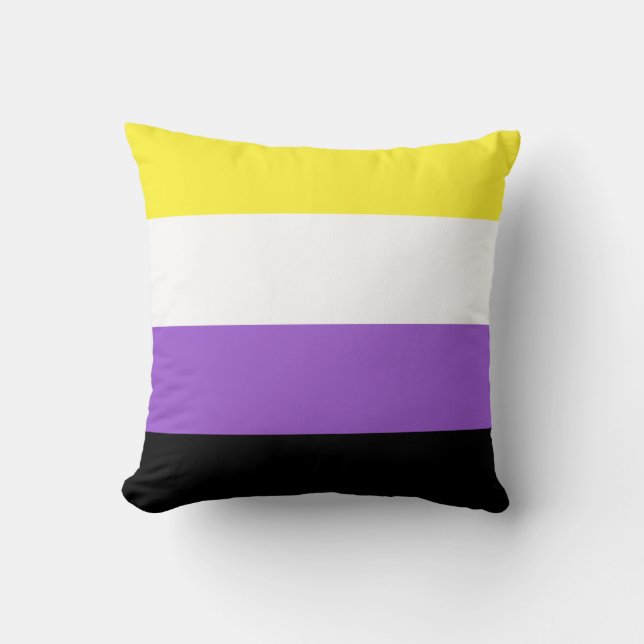 Nonbinary Flag 16 x 16 Cushion (Front)