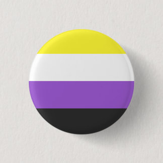 nonBinary flag 3 Cm Round Badge