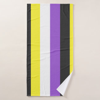 nonBinary flag Bath Towel