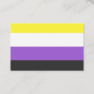 nonBinary flag Business Card