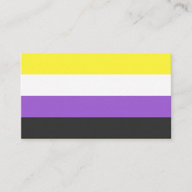 nonBinary flag Business Card (Front)