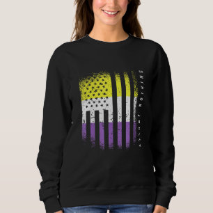Nonbinary Flag Enby Genderqueer Non Binary Sweatshirt