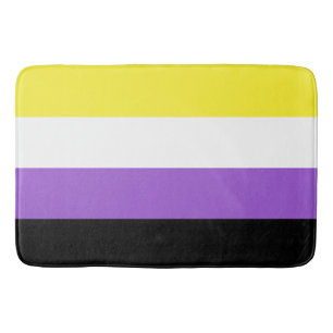 Nonbinary Flag Large Bath Mat