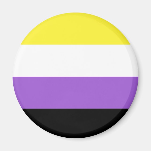 Nonbinary Flag LGBT Magnet (Front)